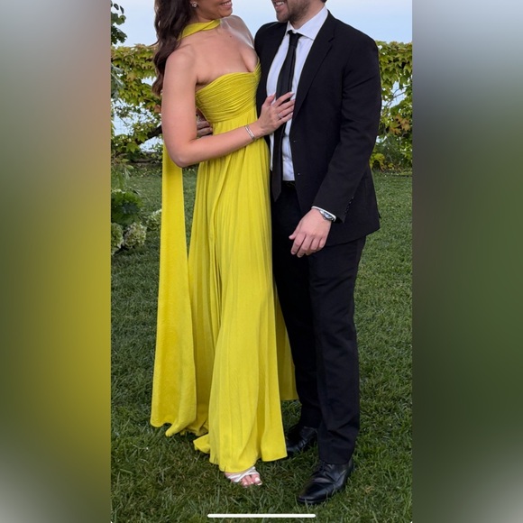 DELFI COLLECTIVE DAPHNE DRESS IN CHARTREUSE - Picture 1 of 4